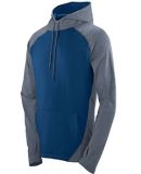 Augusta Sportswear 4762 Zeal Performance Hoodie in Graphite heather/ navy