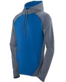 Augusta Sportswear 4762 Zeal Performance Hoodie in Graphite heather/ royal