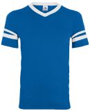 Augusta Sportswear 361 Youth V-Neck Football Tee in Royal/ white