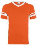 Augusta Sportswear 361 Youth V-Neck Football Tee in Orange/ white