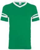 Augusta Sportswear 361 Youth V-Neck Football Tee in Kelly/ white