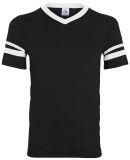 Augusta Sportswear 361 Youth V-Neck Football Tee in Black/ white