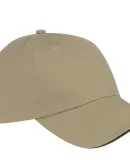 Port & Company CP79 Washed Twill Sandwich Cap Khaki/Black