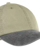 Port & Company CP83 Pigment-Dyed Dad Hat   Khaki/Charcoal