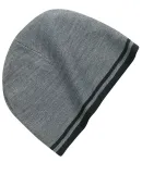 Port & Company CP93 Fine Knit Skull Cap with Strip Athletic Ox/Bk