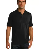 Port & Company KP55 Jersey Knit Polo Jet Black