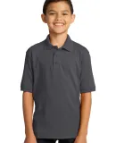 Port & Company KP55Y Youth 5.5-Ounce Jersey Knit P Charcoal