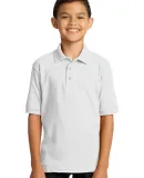 Port & Company KP55Y Youth 5.5-Ounce Jersey Knit P White