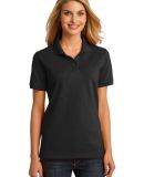 Port & Company LKP150 Ladies Cotton Pique Polo Jet Black