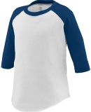 Augusta Sportswear Raglan 422 Toddler Raglan Shirt in White/ navy