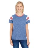 Augusta Sportswear 3011 Ladies Fanatic T-Shirt in Royal/ red/ white