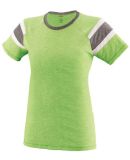 Augusta Sportswear 3011 Ladies Fanatic T-Shirt in Lime/ slate/ white