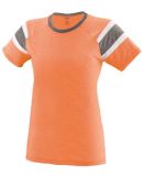 Augusta Sportswear 3011 Ladies Fanatic T-Shirt in Light orange/ slate/ white