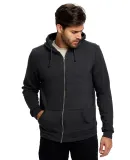 US Blanks 8010US Unisex Heavy Terry Tri-Blend Zip  Black