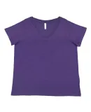 LAT 3807 Curvy Collection Women's V-Neck Tee VINTAGE PURPLE