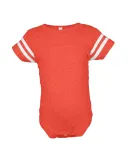 Rabbit Skins 4437 Infant Football Onesie VN ORANGE/ BD WH