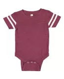 Rabbit Skins 4437 Infant Football Onesie VN BRGNDY/ BL WH