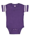 Rabbit Skins 4437 Infant Football Onesie VN PURP/ BLD WH