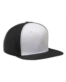 BA516 Big Accessories Flat Bill Cap BLACK/ WHITE