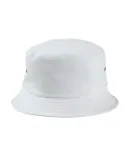 BA534 Big Accessories Metal Eyelet Bucket Cap in White