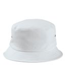 BA534 Big Accessories Metal Eyelet Bucket Cap in White