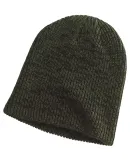 BA524 Big Accessories Ribbed Marled Beanie OLIVE/ BLACK