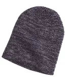 BA524 Big Accessories Ribbed Marled Beanie NAVY/ GRAY