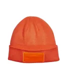 BA527 Big Accessories Patch Beanie NEON ORANGE