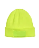 BA527 Big Accessories Patch Beanie NEON YELLOW