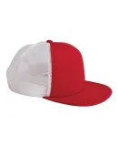 BX030 Big Accessories 5-Panel Foam Front Trucker C RED/ WHITE