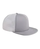 BX030 Big Accessories 5-Panel Foam Front Trucker C STEEL/ WHITE