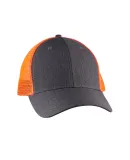 BA540 Big Accessories Sport Trucker Cap BLK/ NEON ORNGE