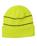 BA535 Big Accessories Reflective Beanie NEON GREEN