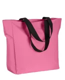 BE080 BAGedge Polyester Zip Tote PINK