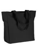 BE080 BAGedge Polyester Zip Tote BLACK