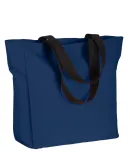 BE080 BAGedge Polyester Zip Tote NAVY