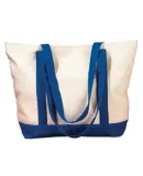 BE004 BAGedge 12 oz. Canvas Boat Tote NATURAL/ ROYAL