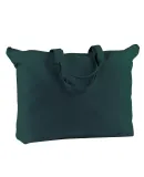 BE009 BAGedge 12 oz. Canvas Zippered Book Tote FOREST