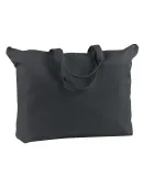 BE009 BAGedge 12 oz. Canvas Zippered Book Tote BLACK