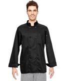 DC118 Dickies 7 oz. Eight Button Chef Coat Black