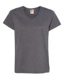 Hanes 5780 Ladies Heavyweight V-neck T-shirt - 578 Charcoal Heather