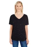 203FV Threadfast Apparel Ladies' Triblend Fleck Sh BLACK FLECK