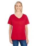 203FV Threadfast Apparel Ladies' Triblend Fleck Sh RED FLECK