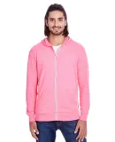 302Z Threadfast Apparel Unisex Triblend Full-Zip L NEON PINK TRIBLD