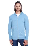 302Z Threadfast Apparel Unisex Triblend Full-Zip L ROYAL TRIBLEND