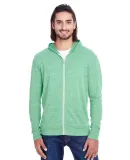 302Z Threadfast Apparel Unisex Triblend Full-Zip L GREEN TRIBLEND