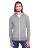 302Z Threadfast Apparel Unisex Triblend Full-Zip L GREY TRIBLEND