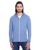 302Z Threadfast Apparel Unisex Triblend Full-Zip L NAVY TRIBLEND
