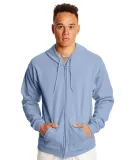 P180 Hanes® PrintPro®XP™ Full Zip Hooded Sweat Light Blue