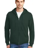 P180 Hanes® PrintPro®XP™ Full Zip Hooded Sweat Deep Forest